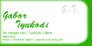 gabor tyukodi business card